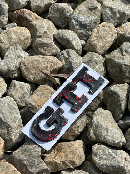 Badge GTI / GTD en carbone forgé véritable, fabriqué à la main